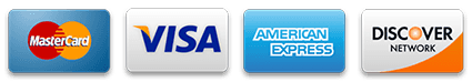 Accepted payment methods: Visa, Mastercard, American Express, Discover